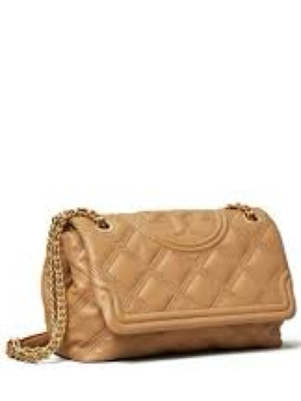 Tory Burch Fleming Soft Leather Convertible Shoulder Bag Warm Tan Gold Chain - Picture 5 of 17